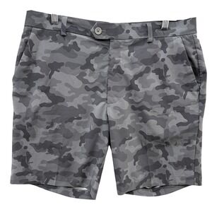 G/FORE Shorts Mens 35 Gray Camo Golf Performance Stretch Flat Front Casual